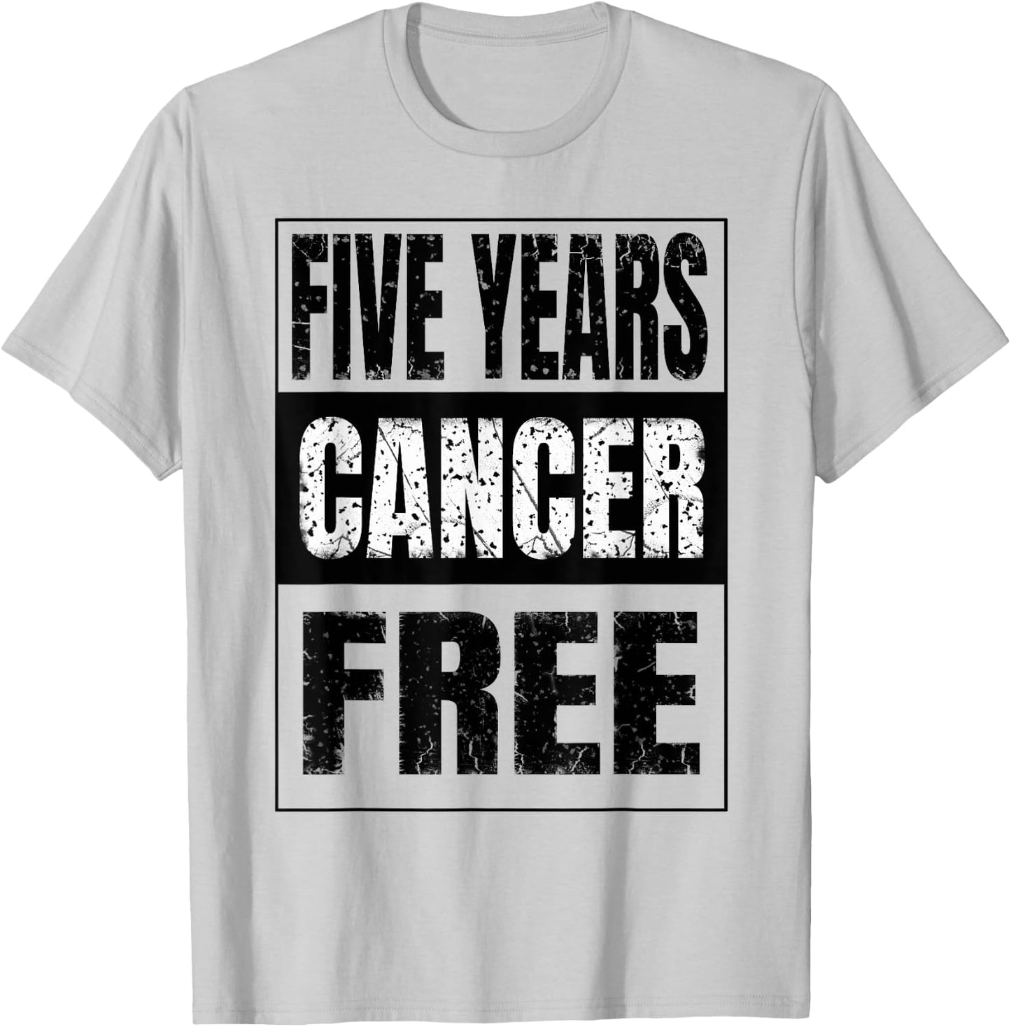 Cute Five Years Cancer Free Anti Oncology T-Shirt - T-Shirt | Ash