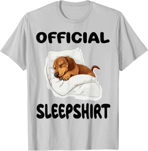 Dachshund Doxie Dog Official Sleepshirt Pajamas Nightgown T-Shirt - T-Shirt | Ash
