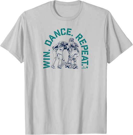 Seattle Baseball: Win. Dance. Repeat. T-Shirt - T-Shirt | Ash