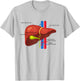 Funny Human Liver Anatomy Anatomical Liver T-Shirt - T-Shirt | Ash