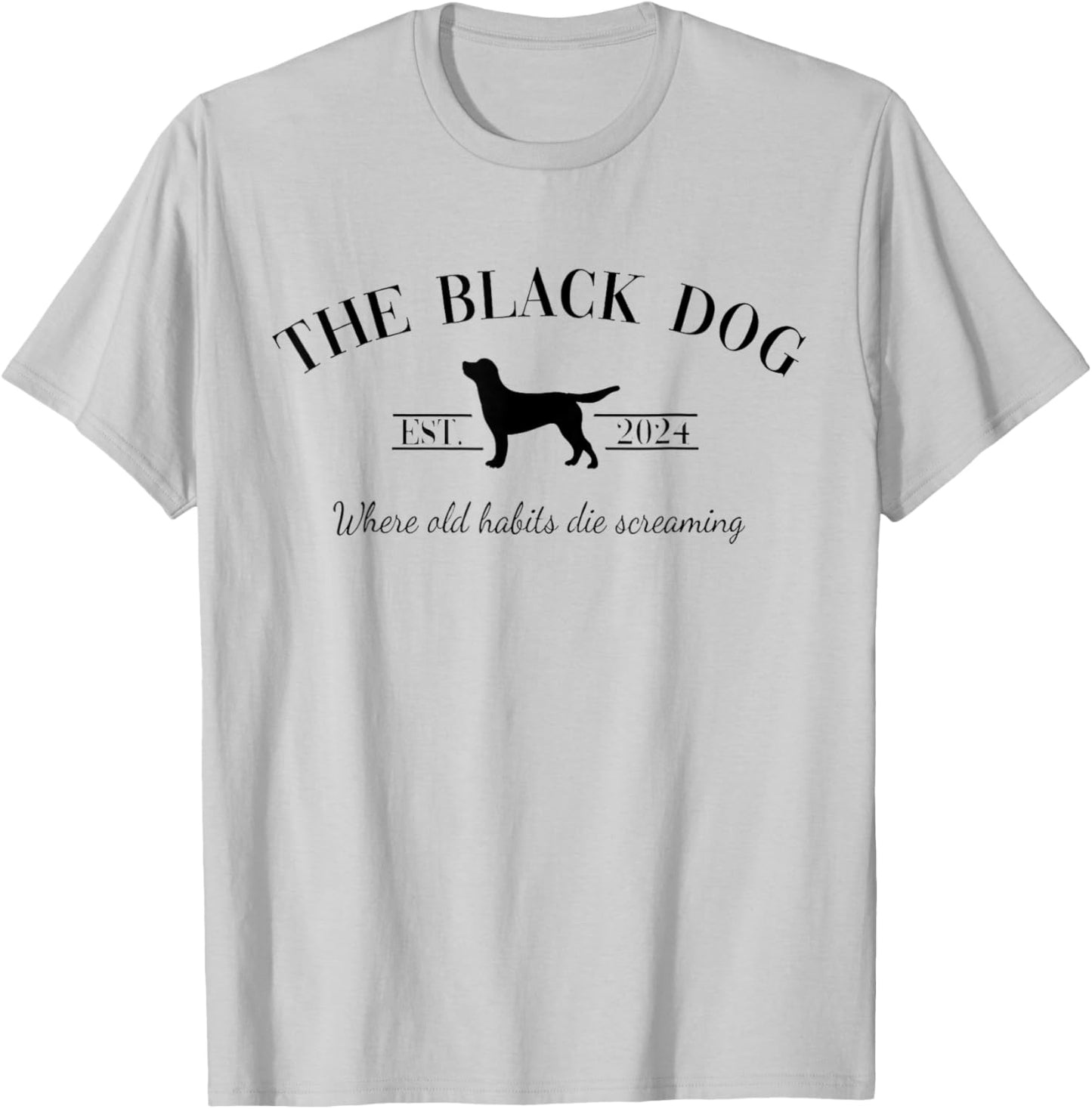 Retro Black Dog Club Old Habits Est. 2024 Kids T-Shirt - T-Shirt | Ash