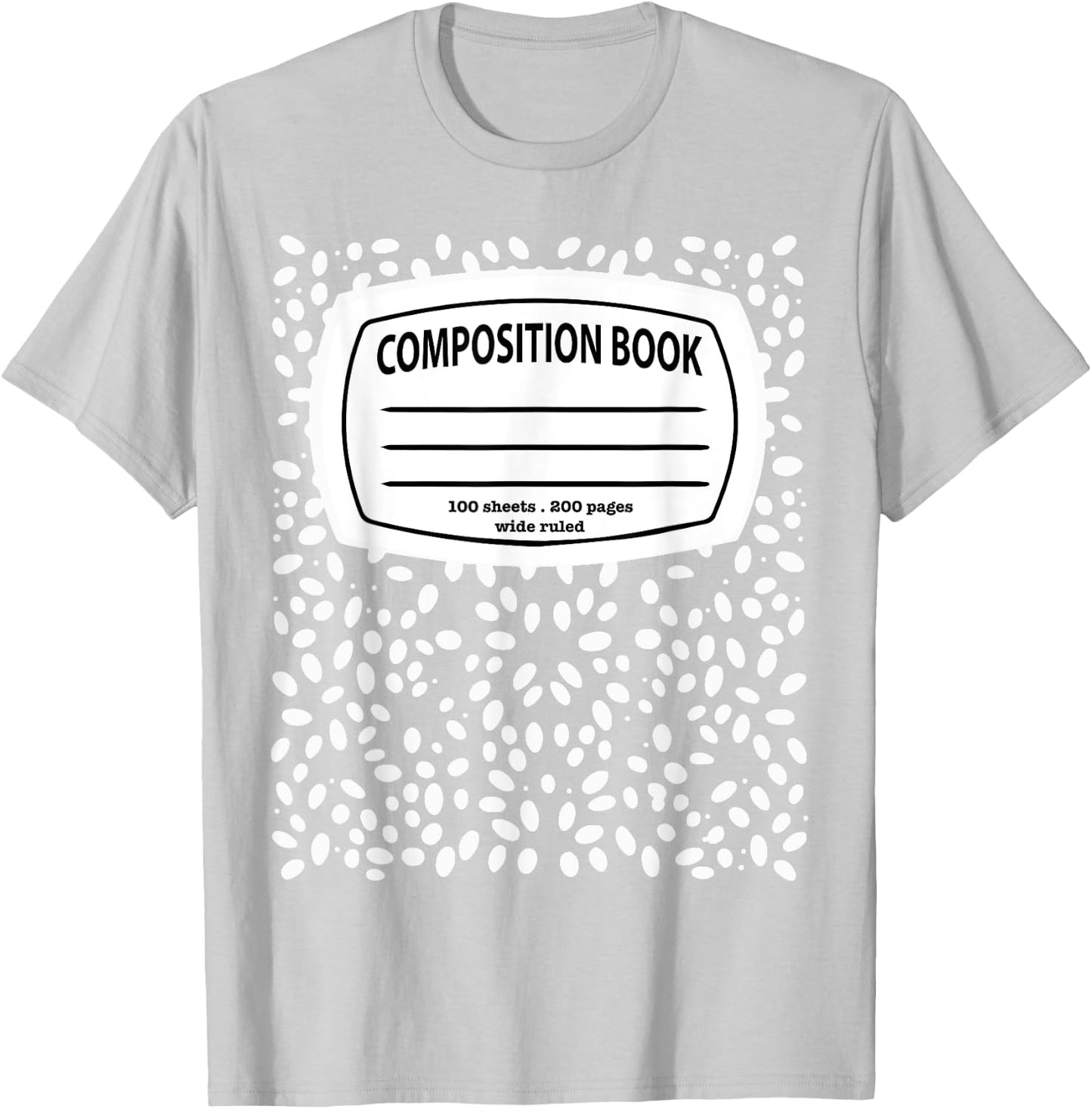 Composition Notebook Costume - Matching Group Halloween T-Shirt - T-Shirt | Ash
