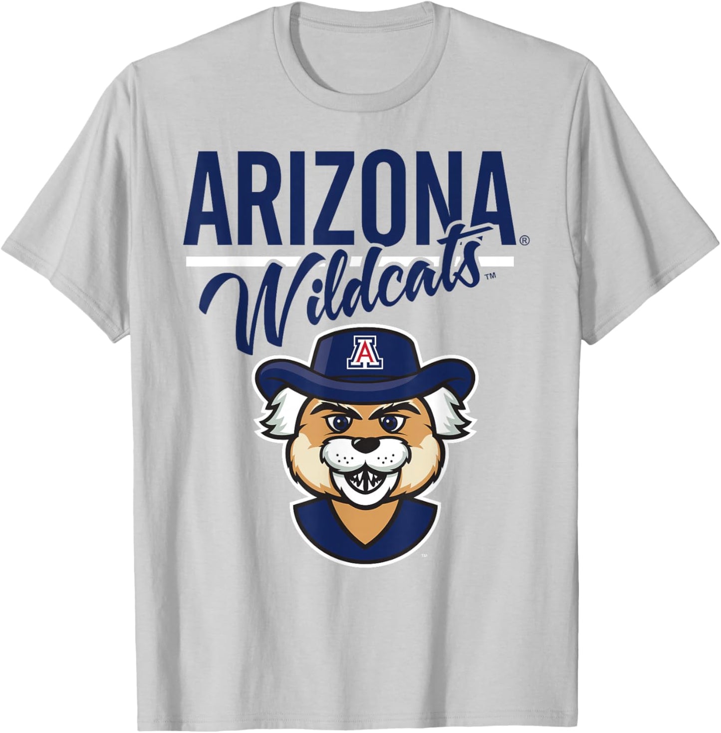 Arizona Wildcats Mascot Gray Officially Licensed T-Shirt - T-Shirt | Ash
