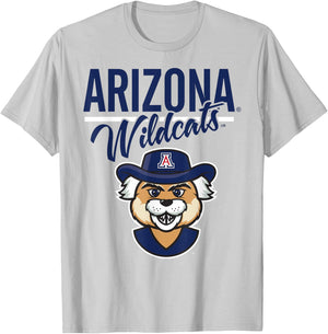 Arizona Wildcats Mascot Gray Officially Licensed T-Shirt - T-Shirt | Ash