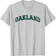 Oakland Classic Athletic Sports Distressed T-Shirt - T-Shirt | Ash
