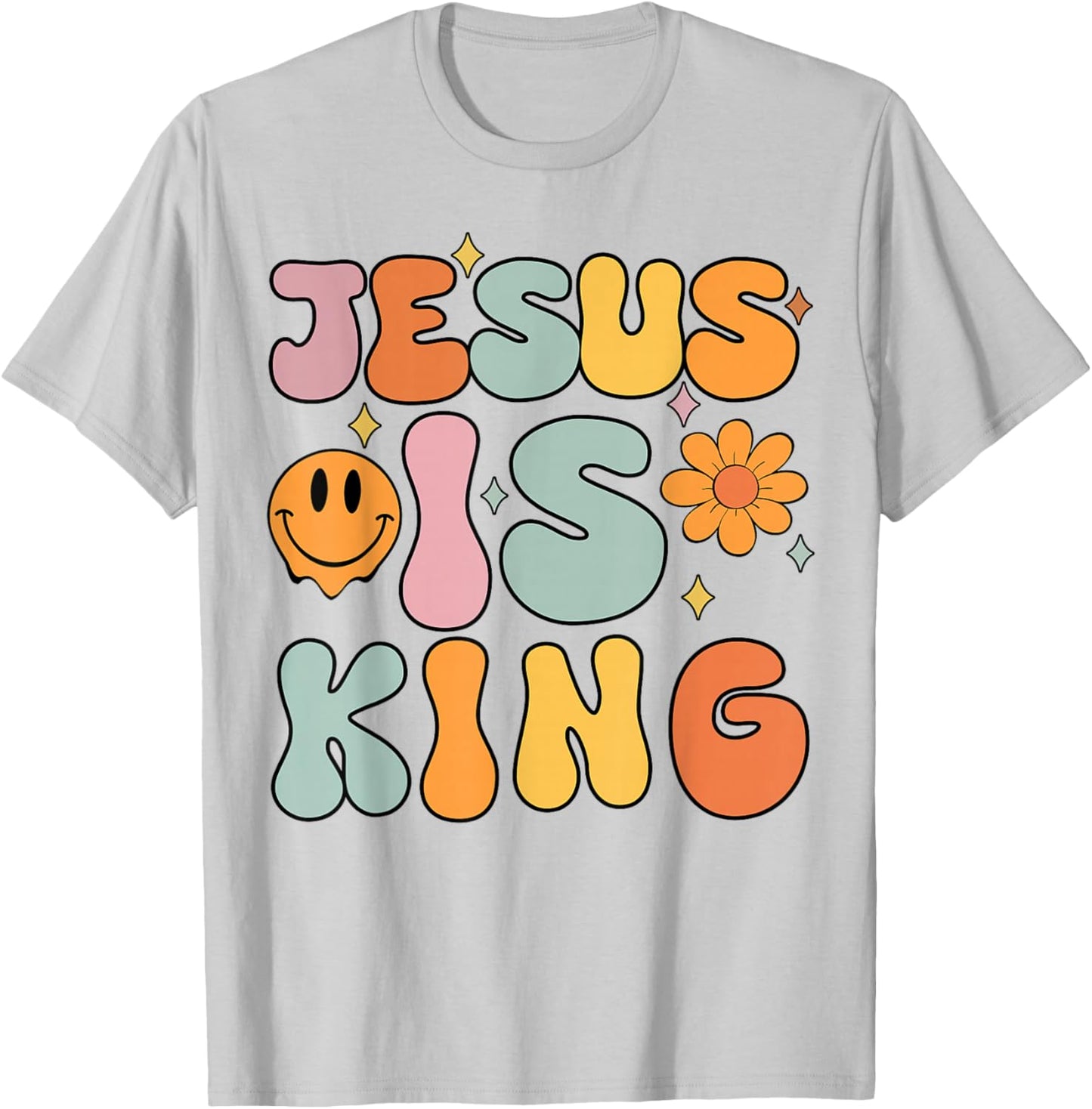 Youth Jesus is King Cute Christian Girl Teen Religious Faith T-Shirt - T-Shirt | Ash