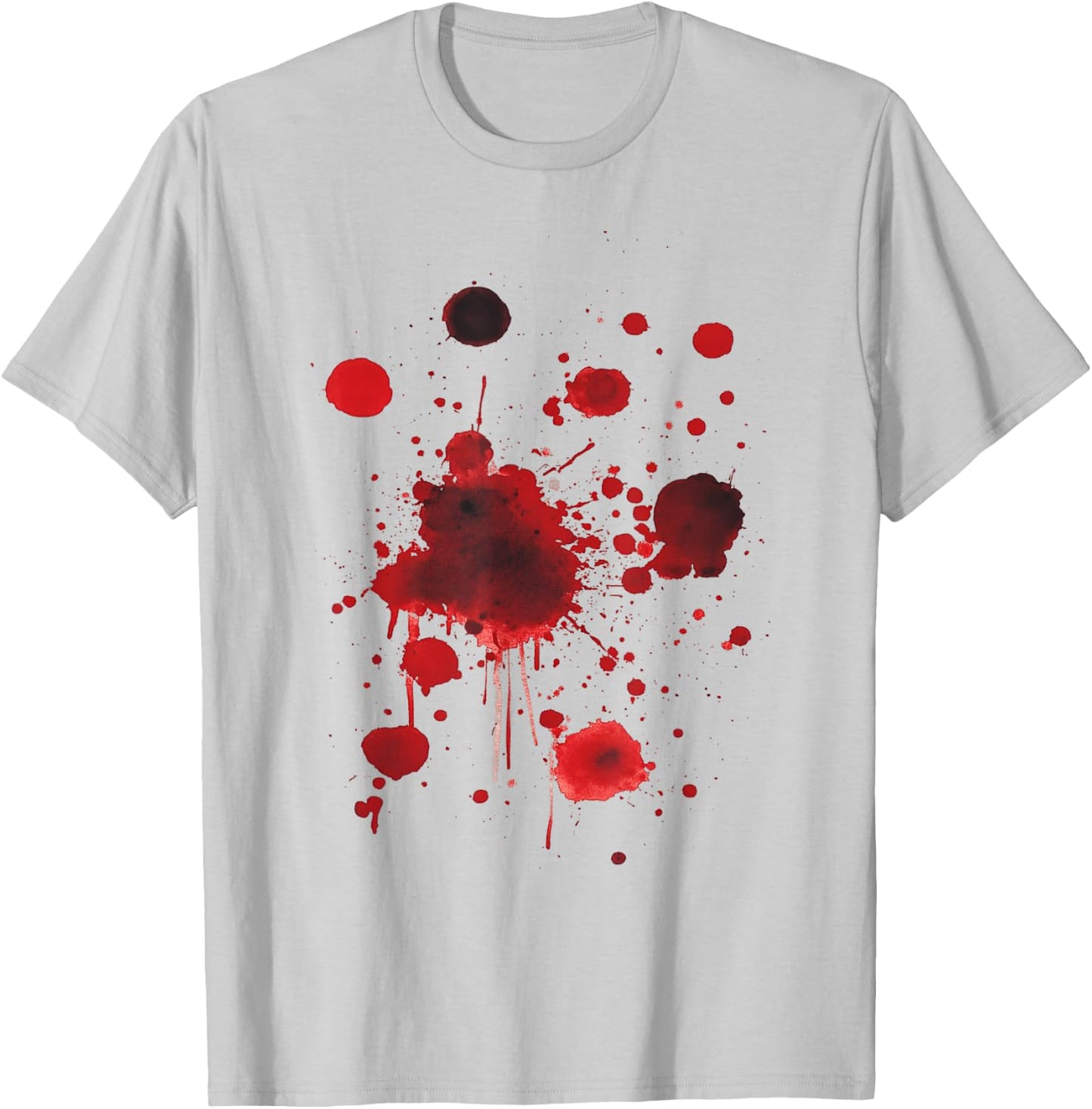 Halloween Bloody Stain Blood Splatter White T-Shirt - T-Shirt | Ash