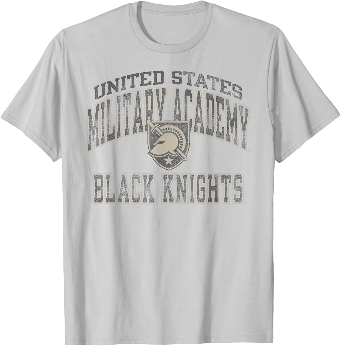 Army Black Knights Vintage Worn Gray Officially Licensed T-Shirt - T-Shirt | Ash