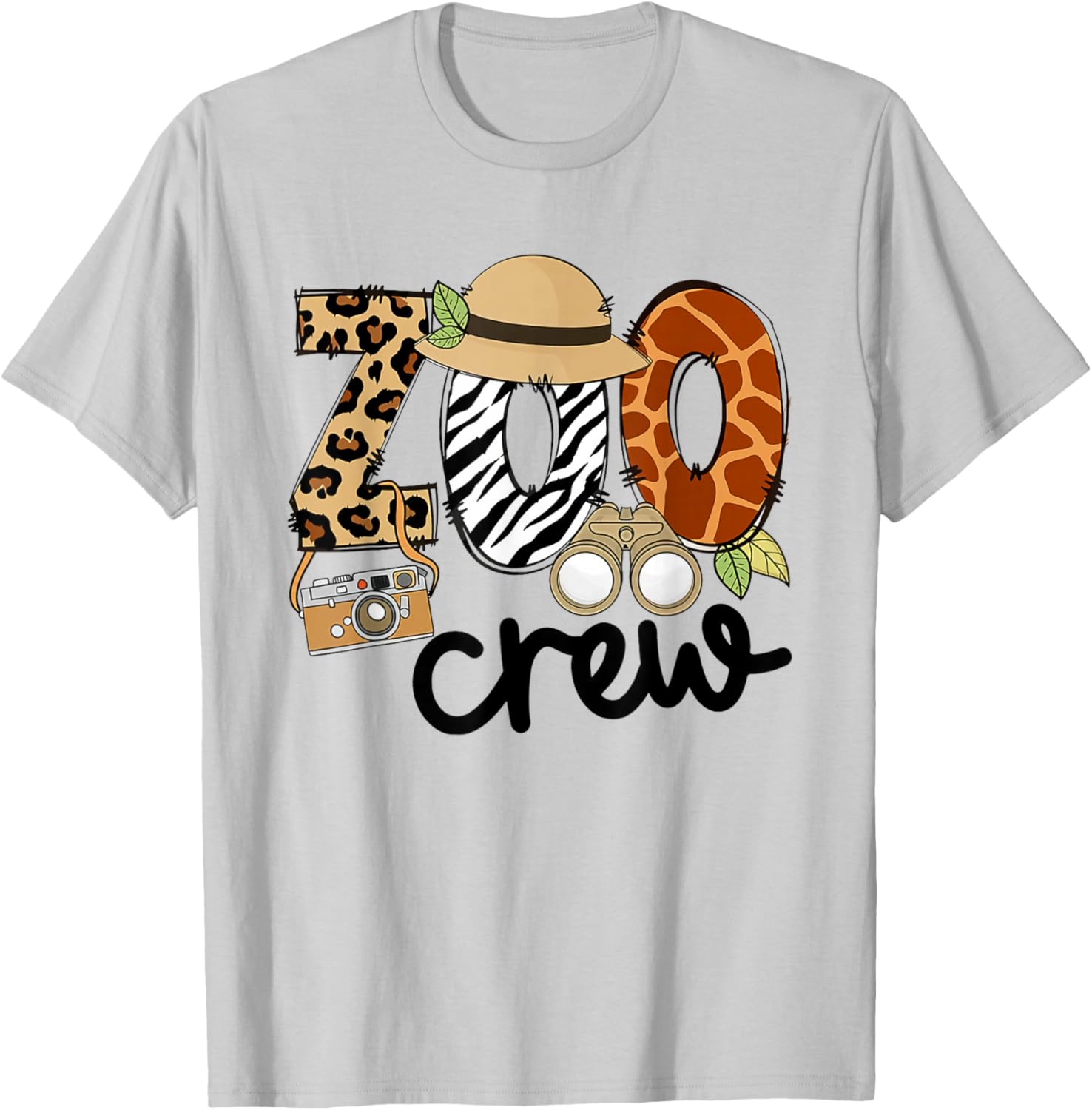 Zoo Crew Leonard Safari Animal Kingdom Zoo Keeper Kids T-Shirt - T-Shirt | Ash