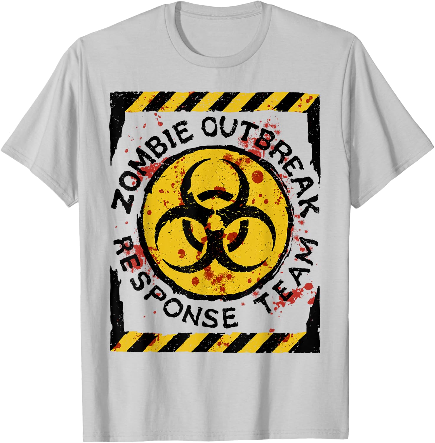 Zombie Outbreak Halloween Response Team Funny Men Apocalypse T-Shirt - T-Shirt | Ash