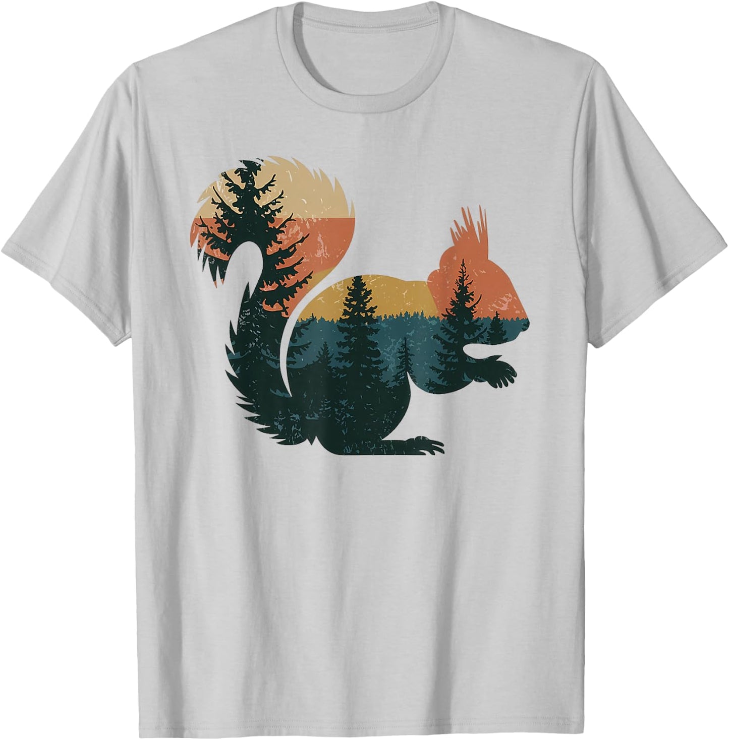 Squirrel Hunting Hiking Outdoor Camping Forest Men Women T-Shirt - T-Shirt | Ash