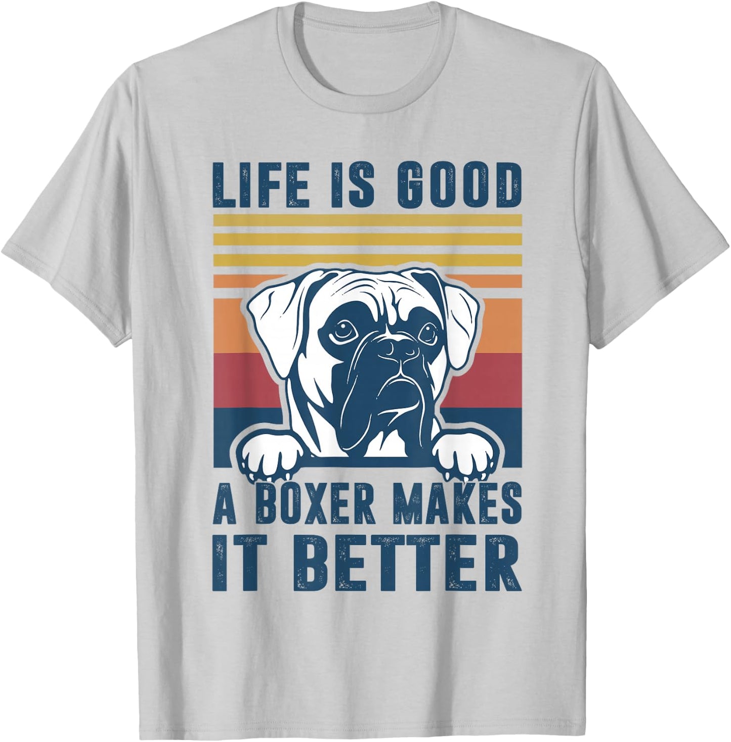 Boxer Dog Gifts Women Boxer Dog Dad Mom Small T-Shirt - T-Shirt | Ash