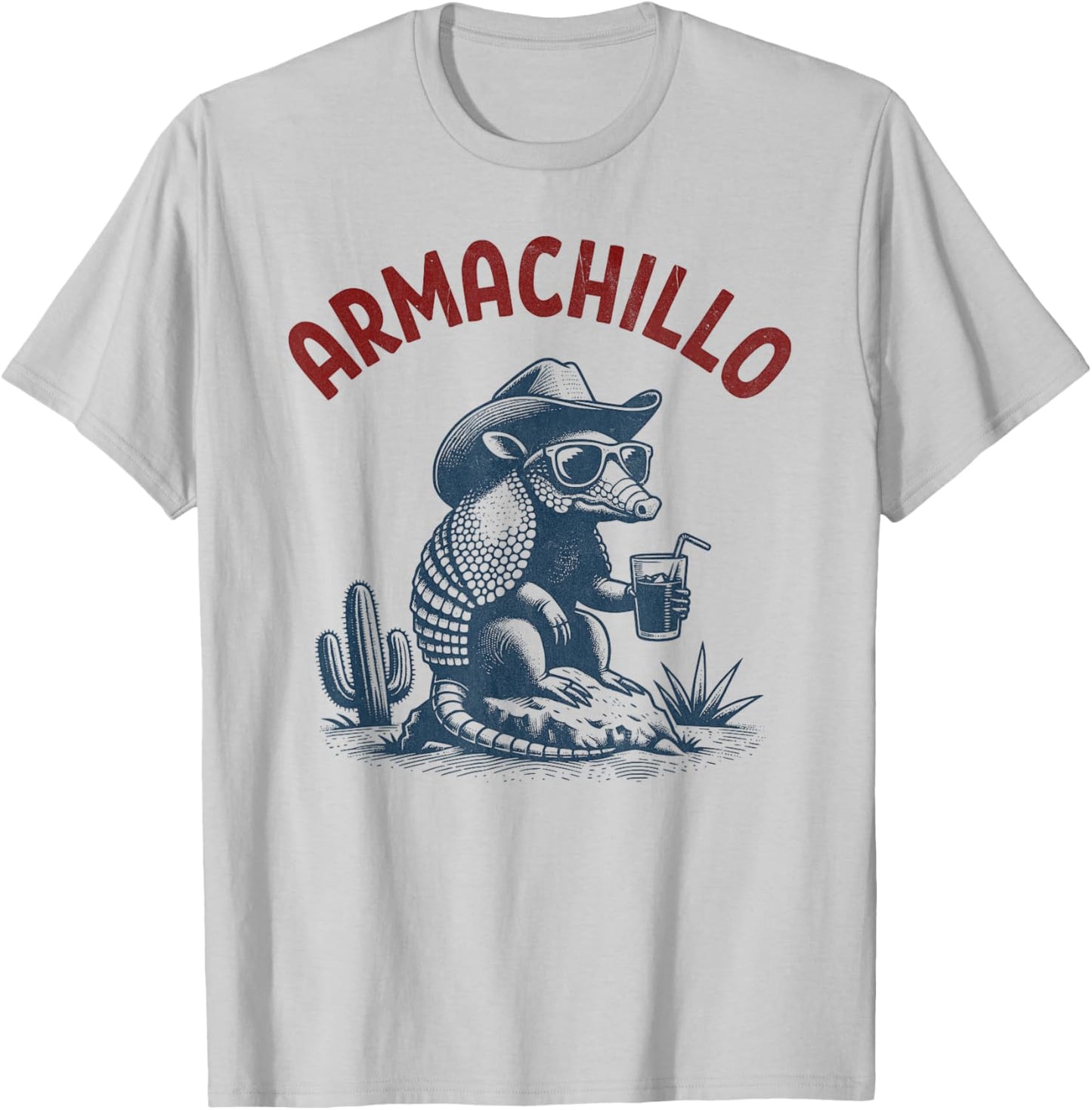 Armachillo - Funny Chilling Desert Armadillo T-Shirt - T-Shirt | Ash