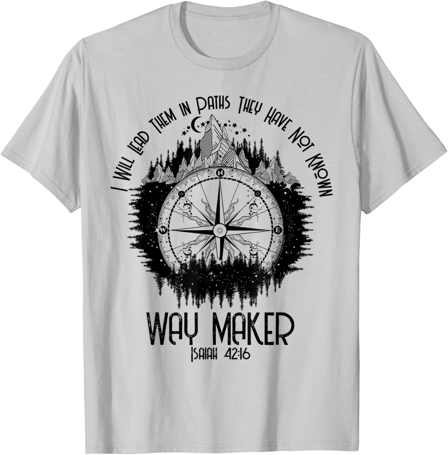 Spiritual Way Maker Bible Verse Christian Faith Way Maker T-Shirt - T-Shirt | Ash