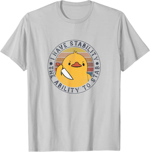 Vintage I Have Stability The Ability To Stab T-Shirt - T-Shirt | Ash