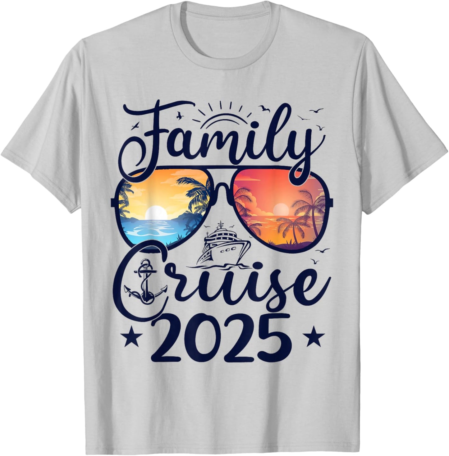 Family Cruise 2025 Summer Vacation Matching Family Cruise T-Shirt - T-Shirt | Ash