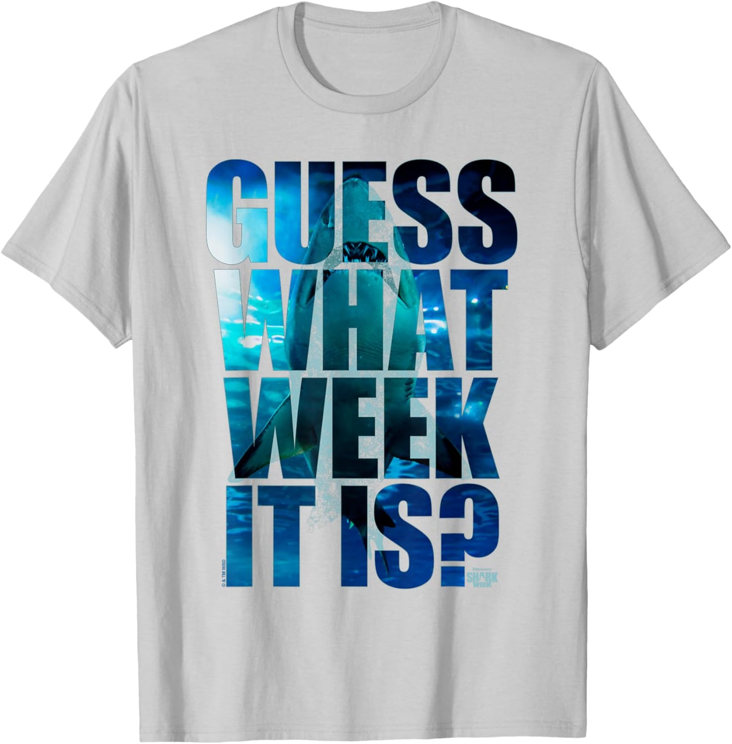 Shark Week Officially Licensed Guess What Week It Is T-Shirt - T-Shirt | Ash