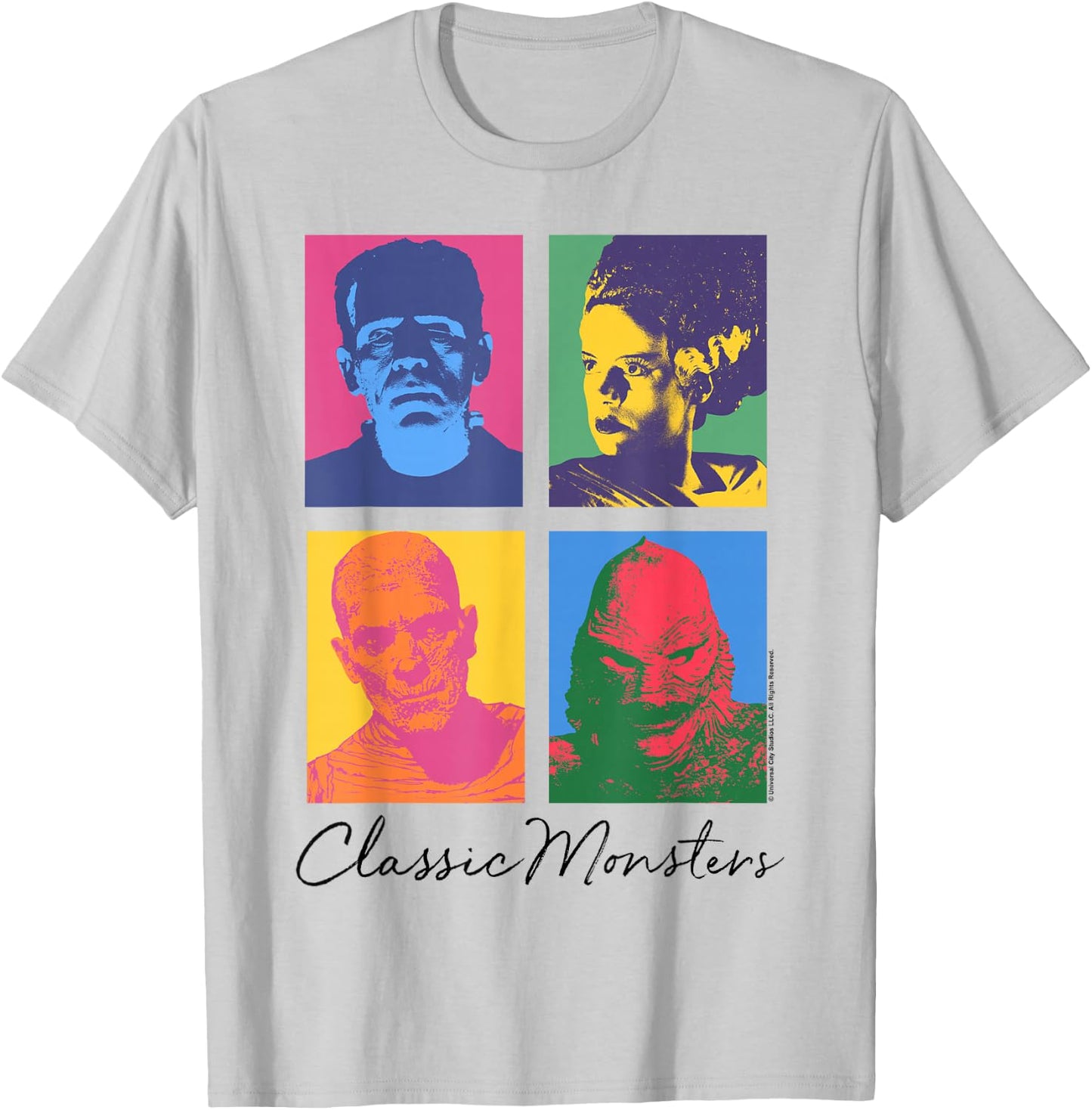 Universal Monsters Classic Monsters Box Up T-Shirt - T-Shirt | Ash