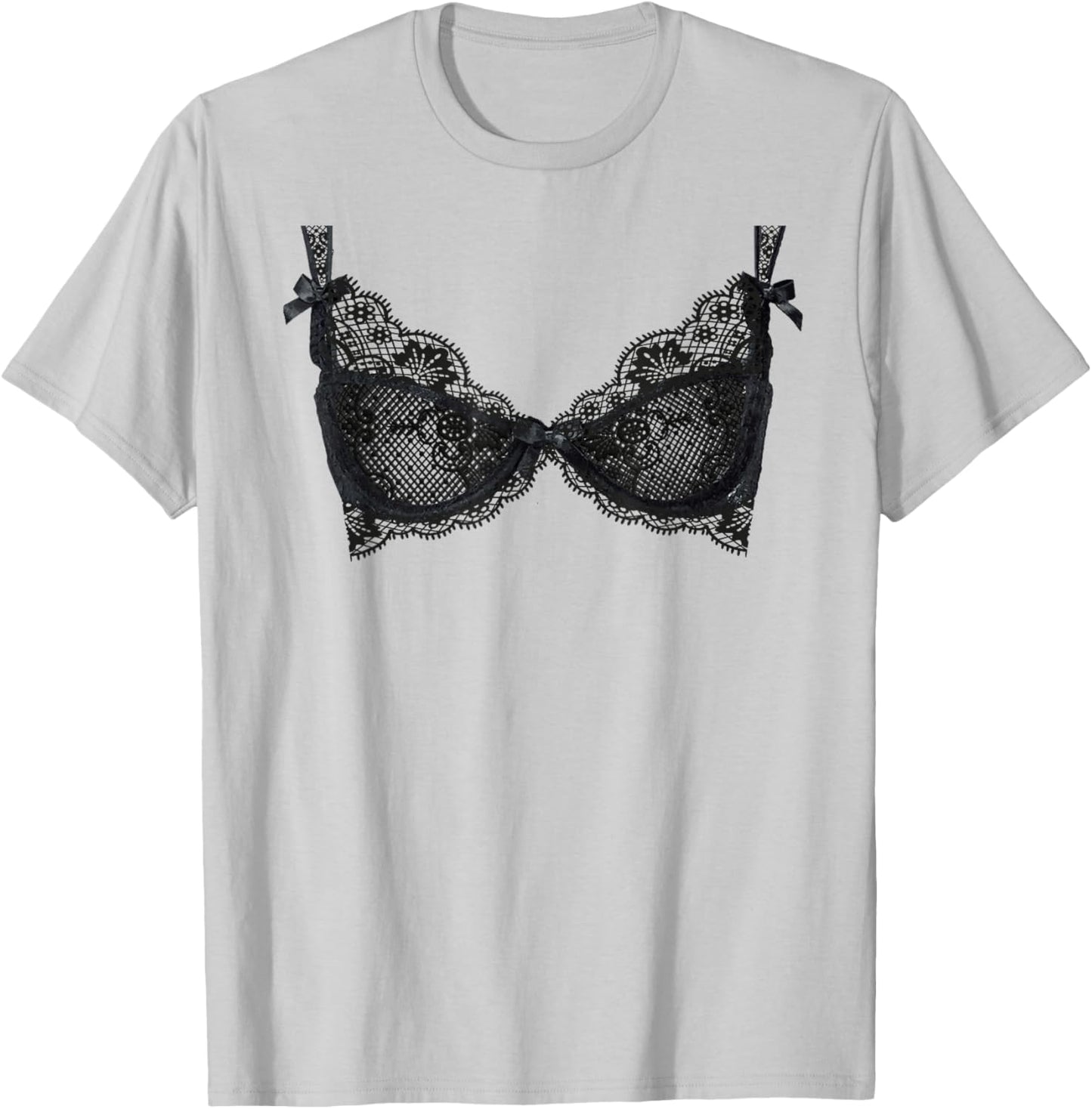 Lingerie Graphic Corset Bustier Bra Trendy Cute Sexy Fun T-Shirt - T-Shirt | Ash