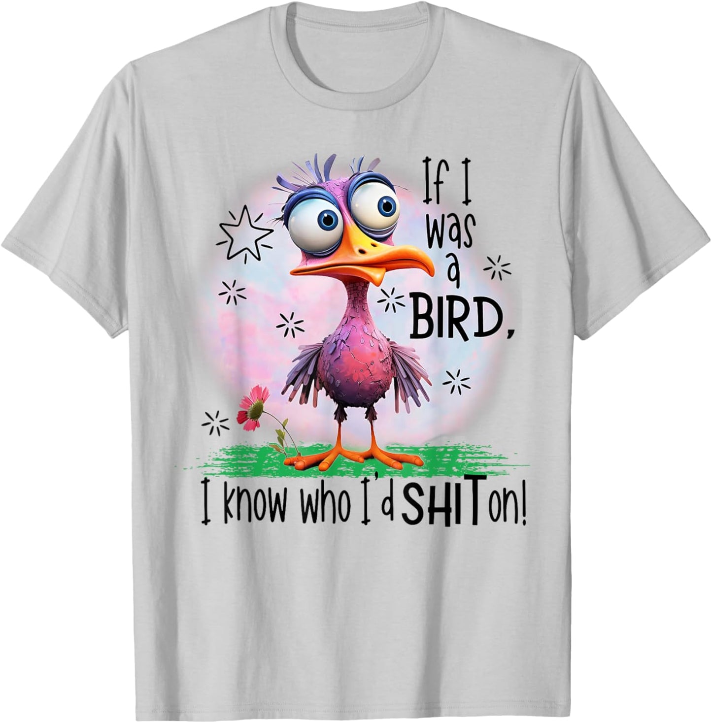 If I Was A Bird I Know Who I'd Shit On T-Shirt - T-Shirt | Ash