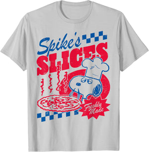 Peanuts - Spike's Pizza Slices T-Shirt - T-Shirt | Ash