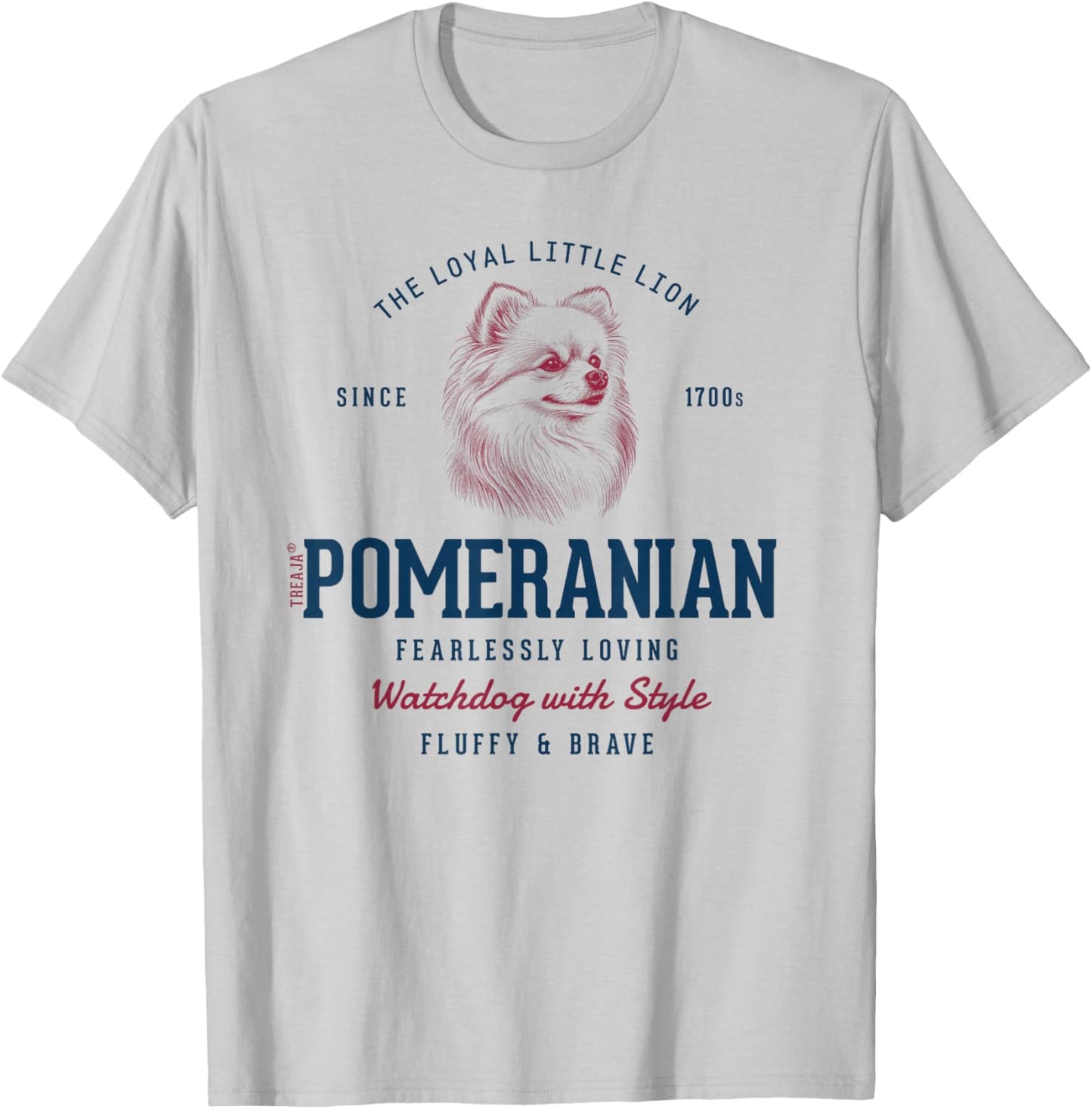 Retro Styled Vintage Pomeranian T-Shirt - T-Shirt | Ash