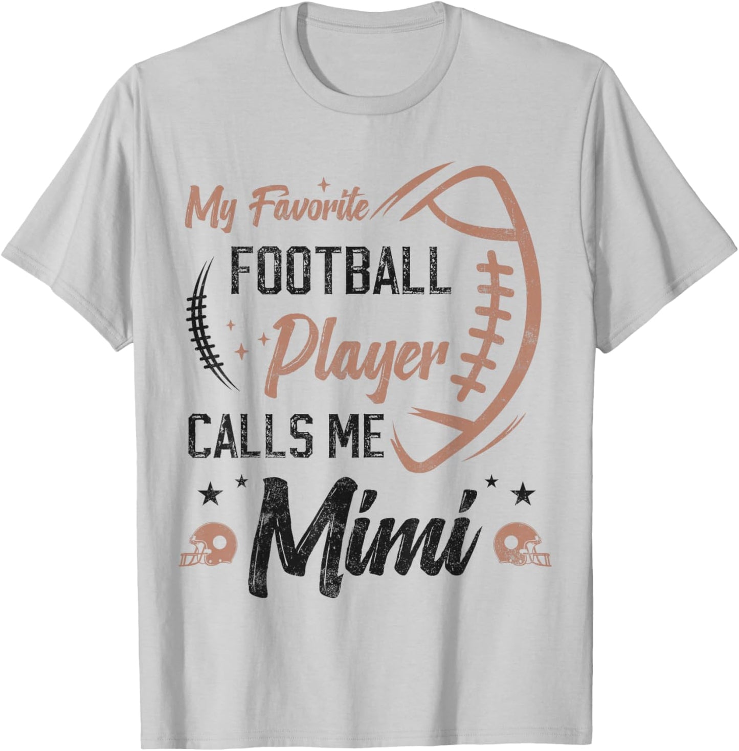 my favorite Football player calls me mimi, Football grandma T-Shirt - T-Shirt | Ash
