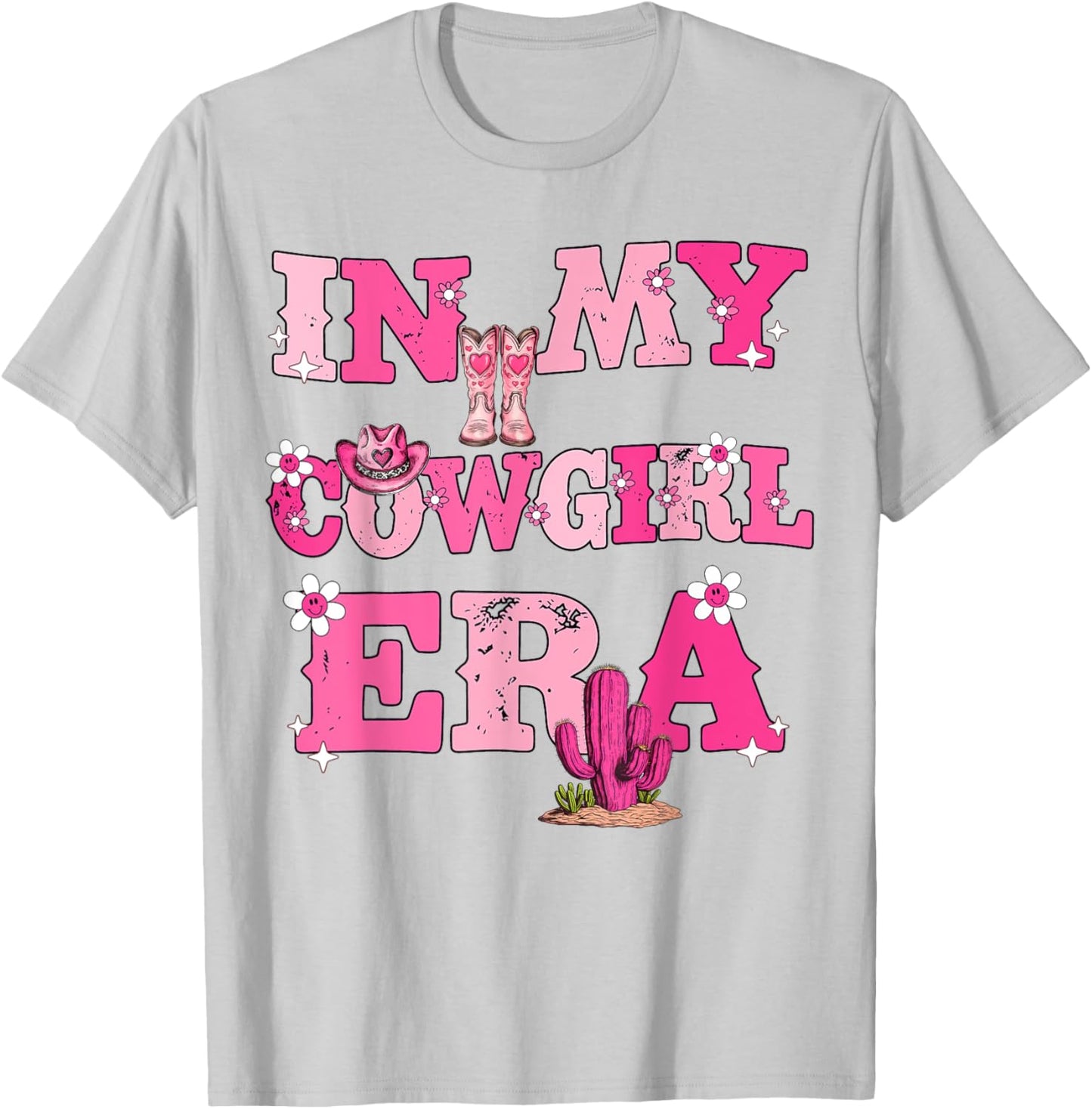 In My Cowgirl Era Retro Groovy Western Rodeo Cowgirl Cute T-Shirt - T-Shirt | Ash