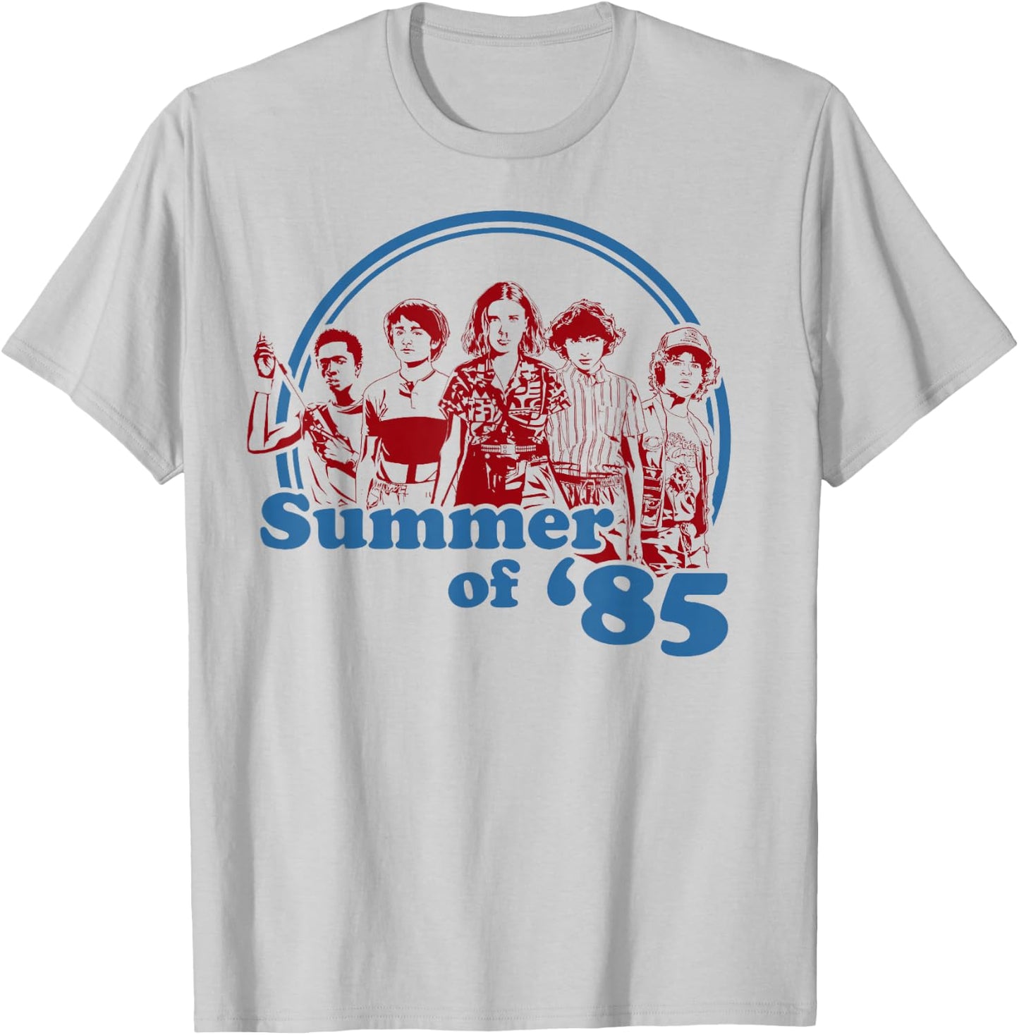 Netflix Stranger Things Summer Of '85 Group Shot T-Shirt - T-Shirt | Ash