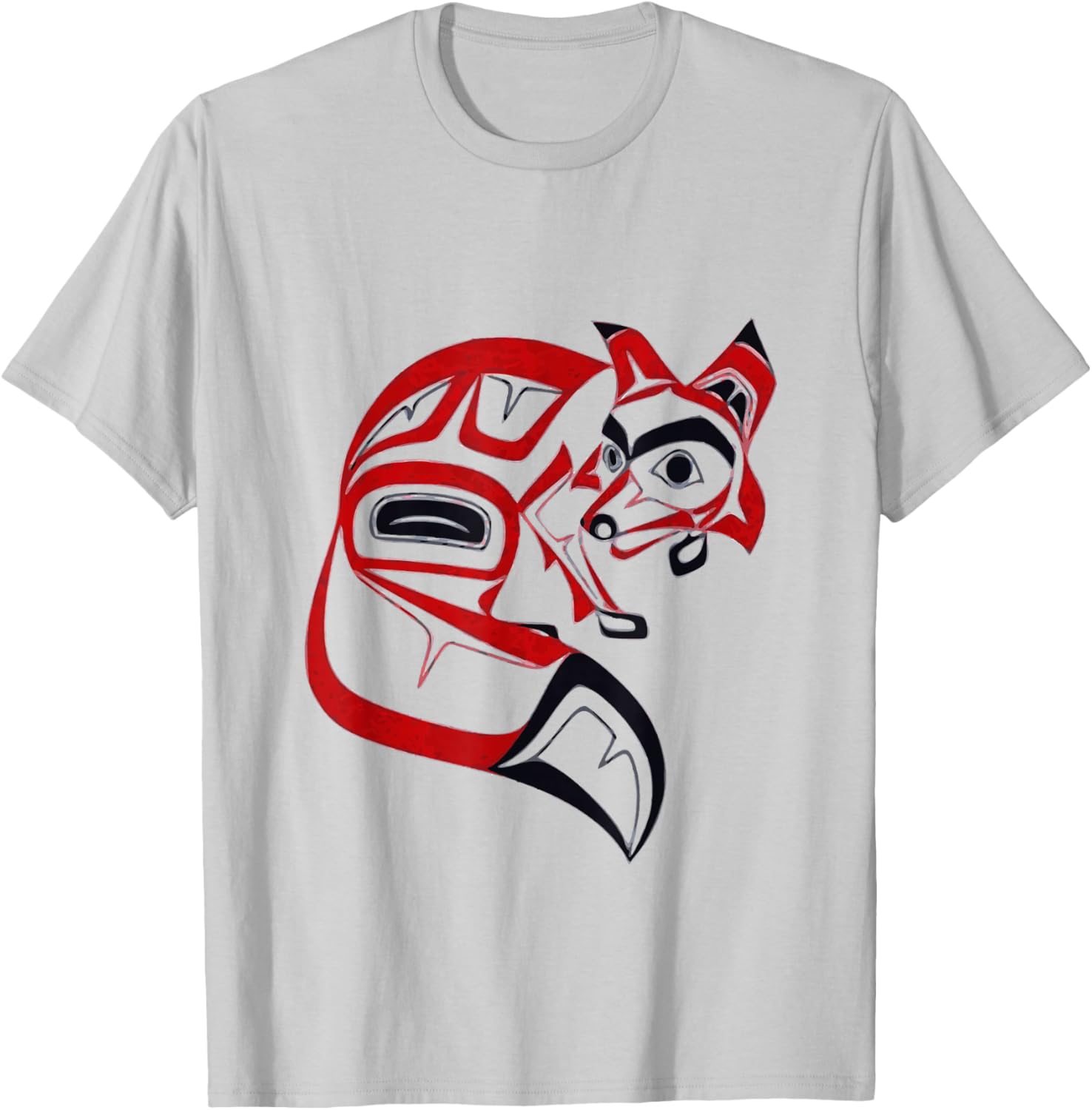 Pacific Northwest tribe art Tribal Fox Totem Foxes Art T-Shirt - T-Shirt | Ash