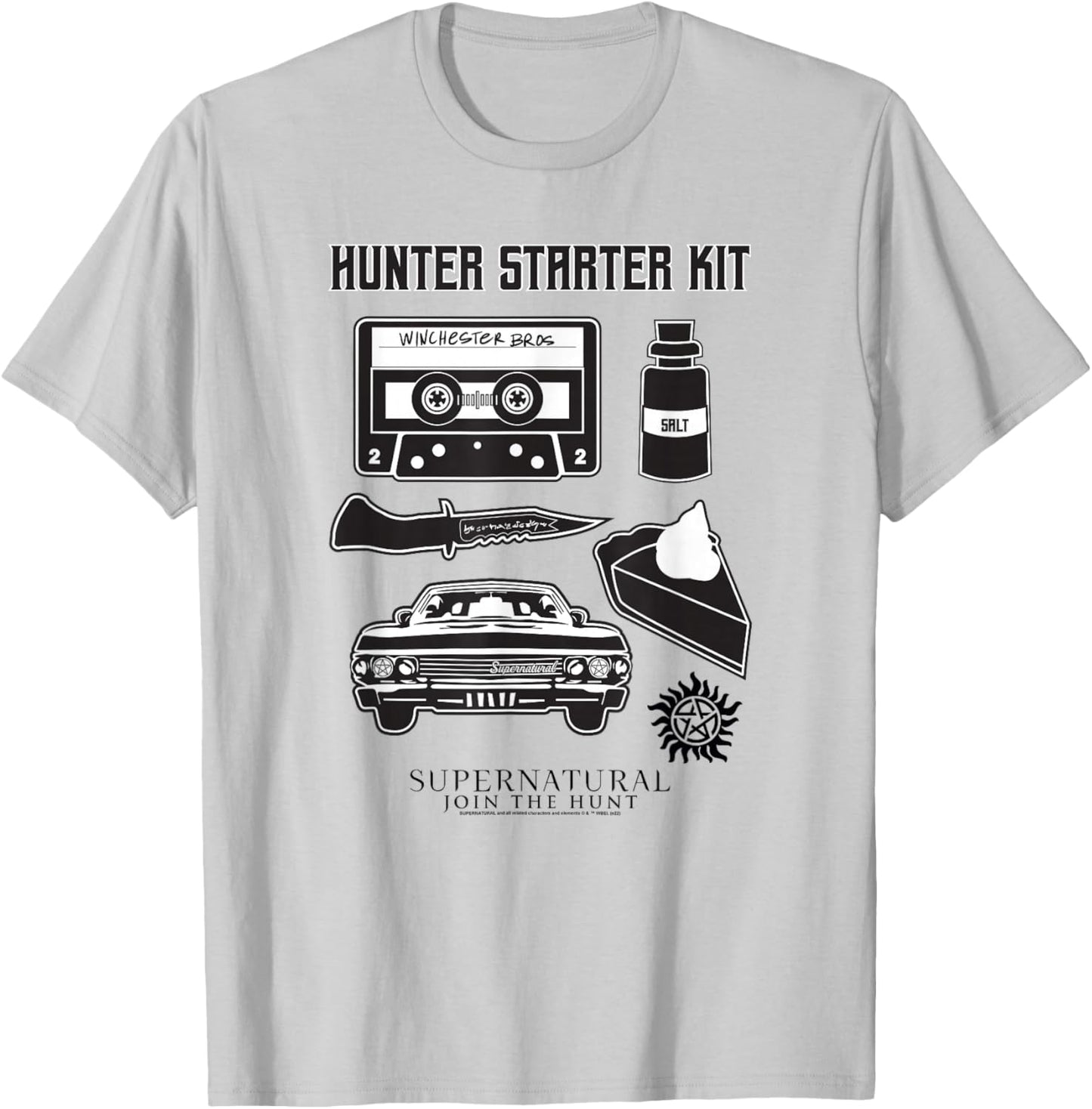 Supernatural Hunter Starter Kit Join The Hunt Icons T-Shirt - T-Shirt | Ash