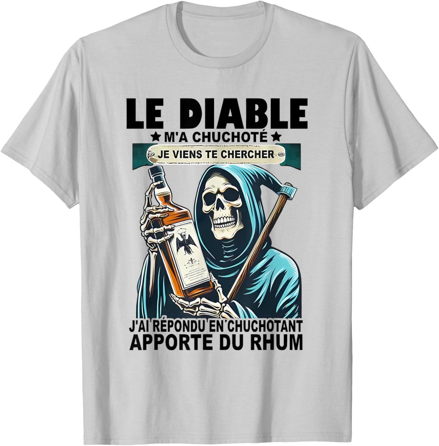 le diable a whisper je viens vous vous vous répondu , grey, S T-Shirt - T-Shirt | Ash