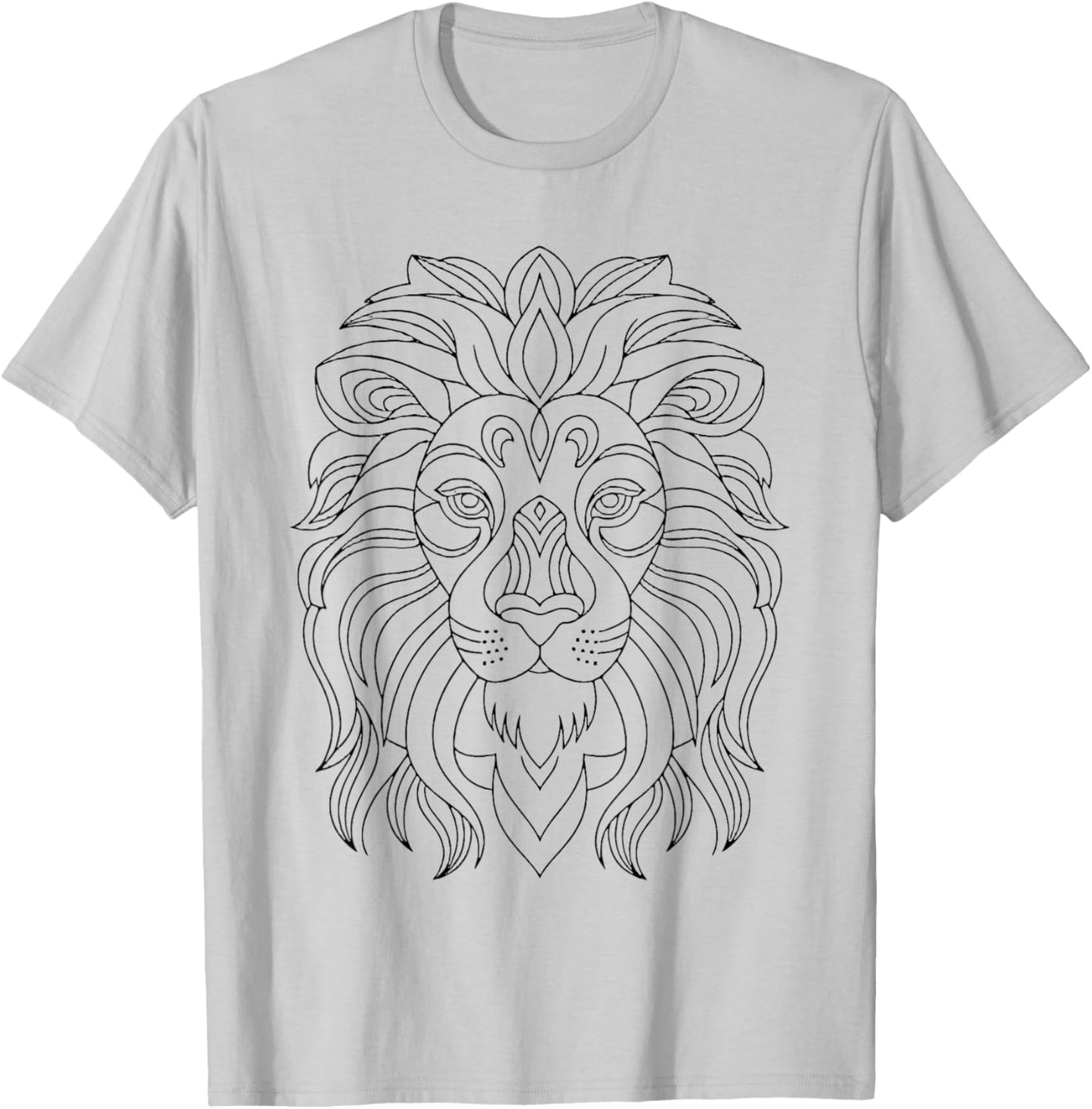 Coloring Lion Coloring Yourself T-Shirt - T-Shirt | Ash