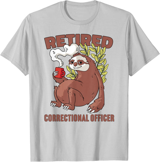 Sloth drinking coffee Funny Retirement Design T-Shirt - T-Shirt | Ash