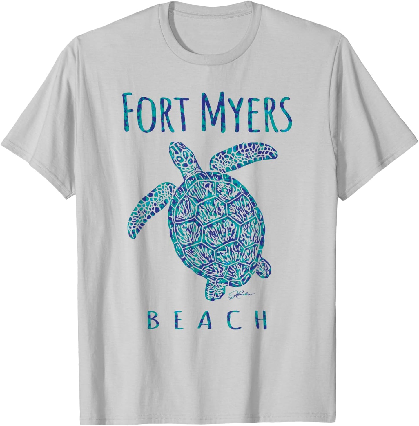 JCombs: Fort Myers Beach, FL, Sea Turtle, Beach Men Women Kids T-Shirt - T-Shirt | Ash