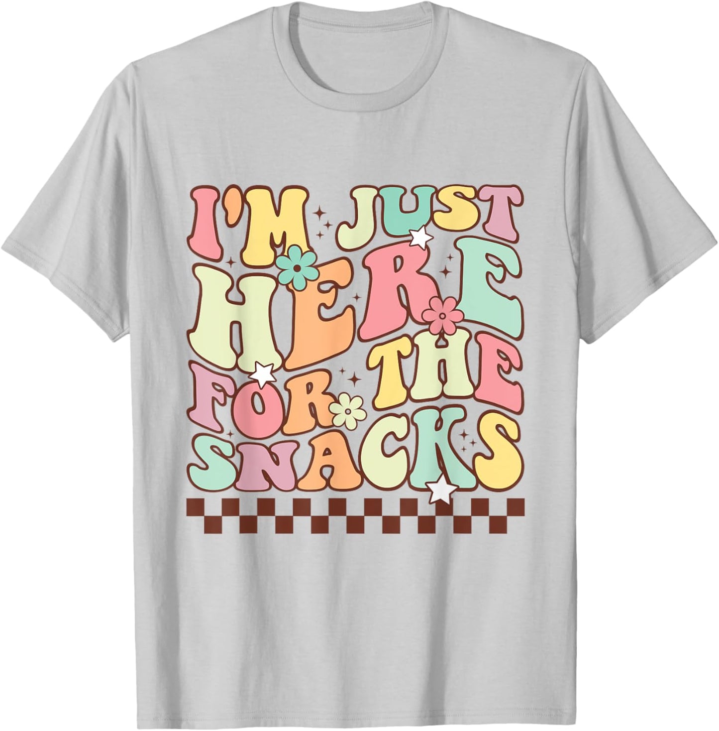 I'm Just Here For The Snacks Funny Football Men T-Shirt - T-Shirt | Ash