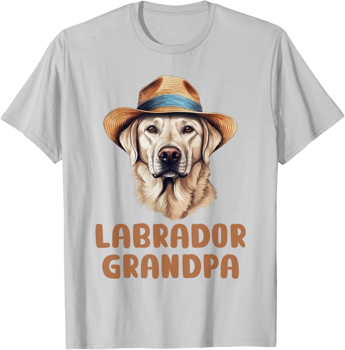 Cute Labrador Grandpa Dog Lovers Gift Funny Puppy Lab Owner T-Shirt - T-Shirt | Ash