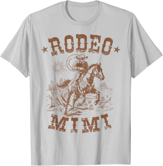 Rodeo Mimi Western Cowboy Family Matching Mother's Day T-Shirt - T-Shirt | Ash
