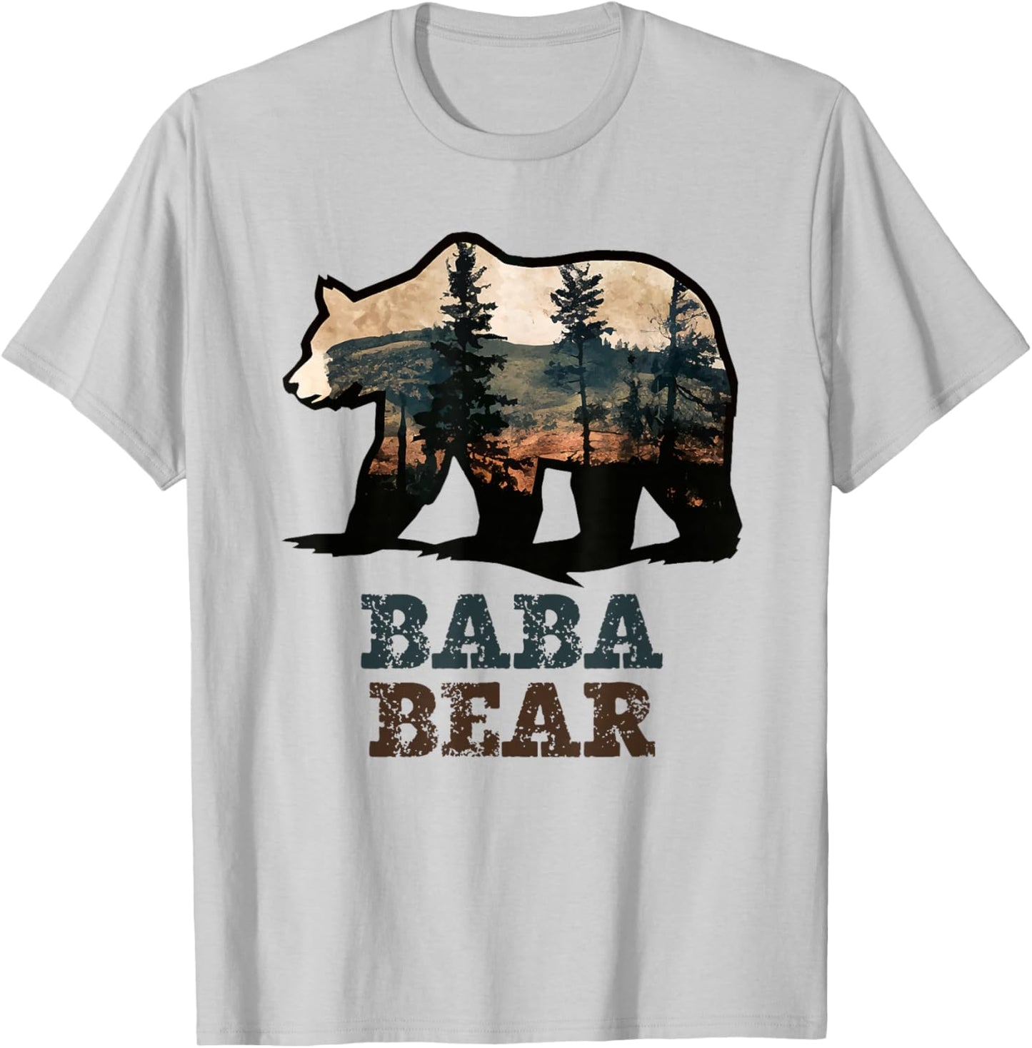 Baba Bear Vintage Retro Funny T-Shirt - T-Shirt | Ash
