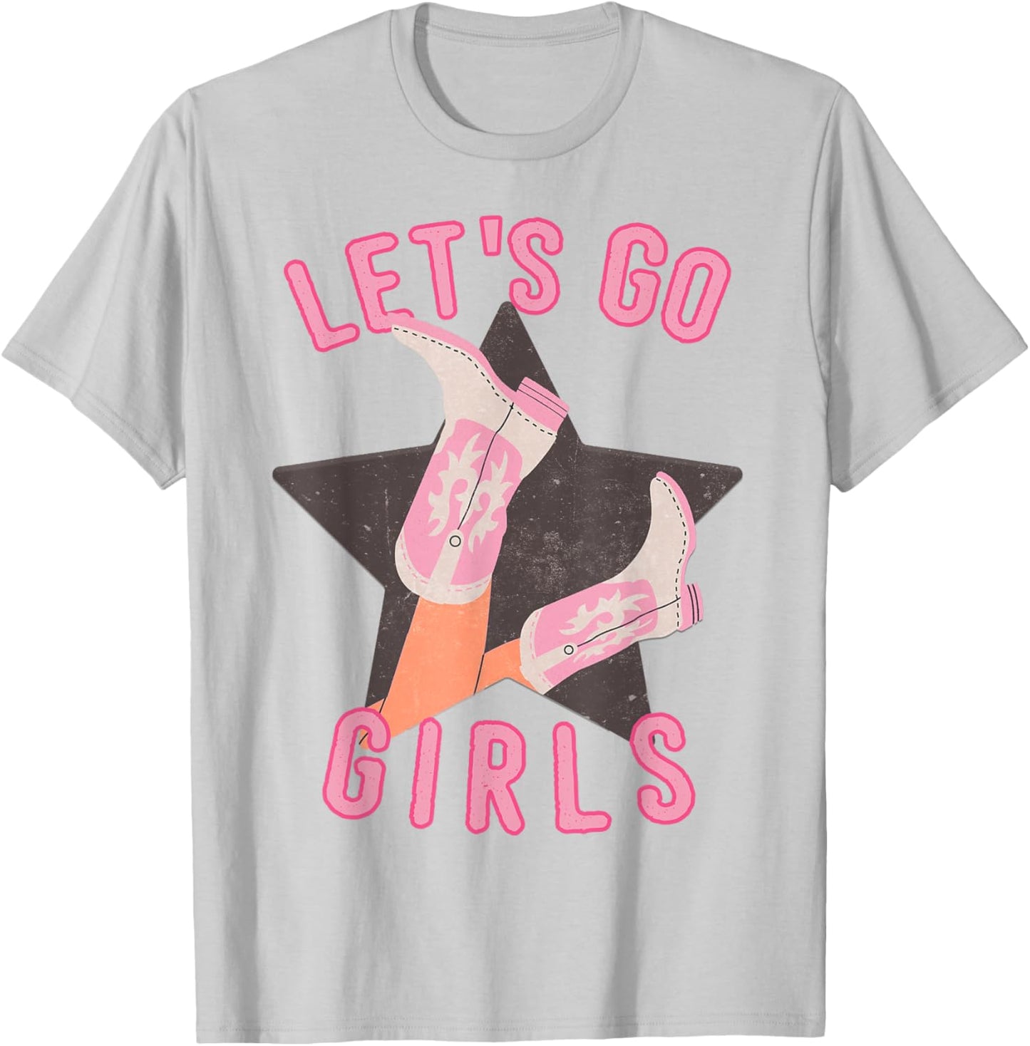 Western Let's Go Girls Bridal Bachelorette Party Matching T-Shirt - T-Shirt | Ash