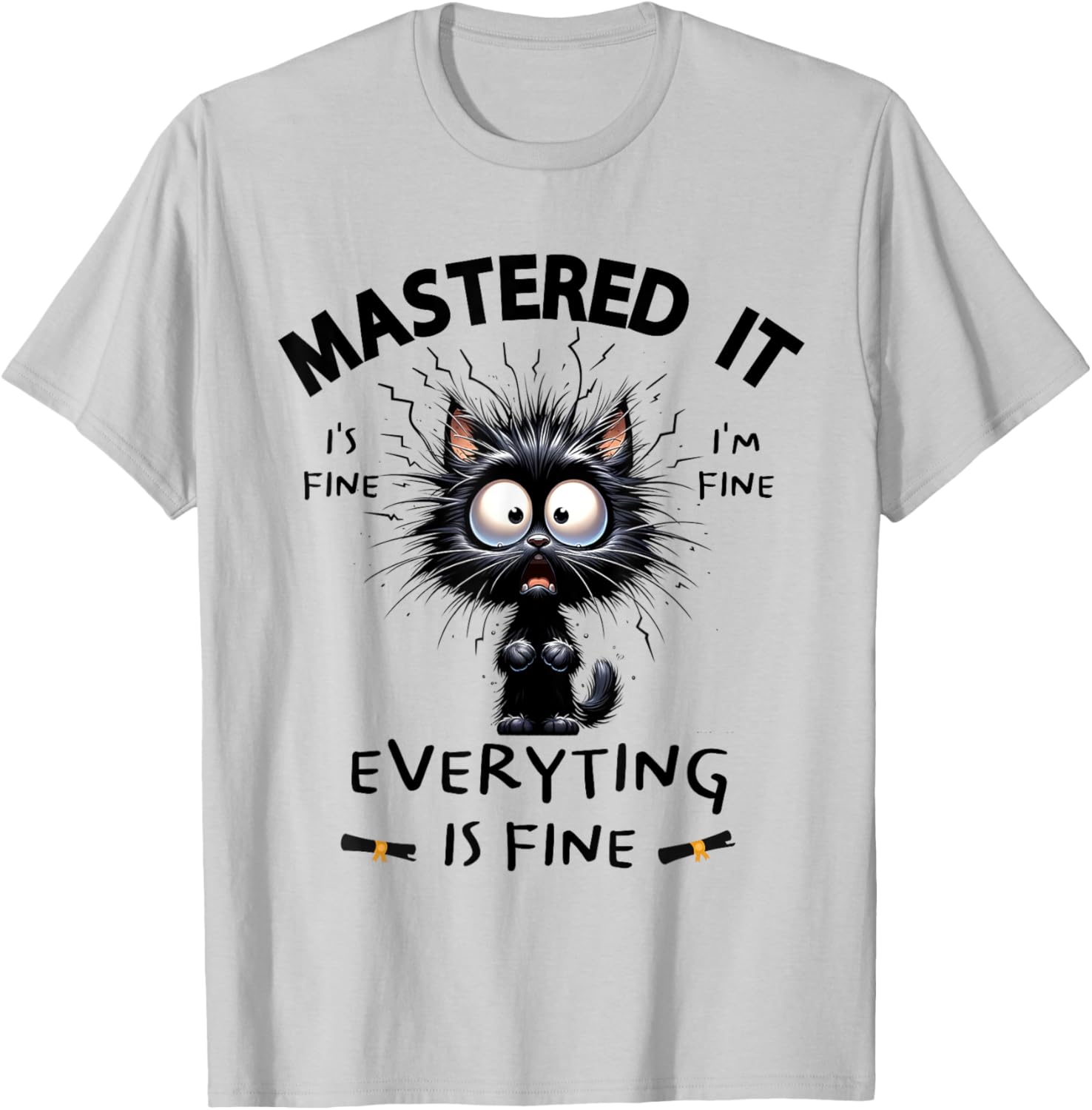 Masters Mastered It Funny Graduate Master Degree Graduation T-Shirt - T-Shirt | Ash