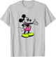 Disney Mickey and Friends Sketchy Neon Mickey Mouse Portrait T-Shirt - T-Shirt | Ash