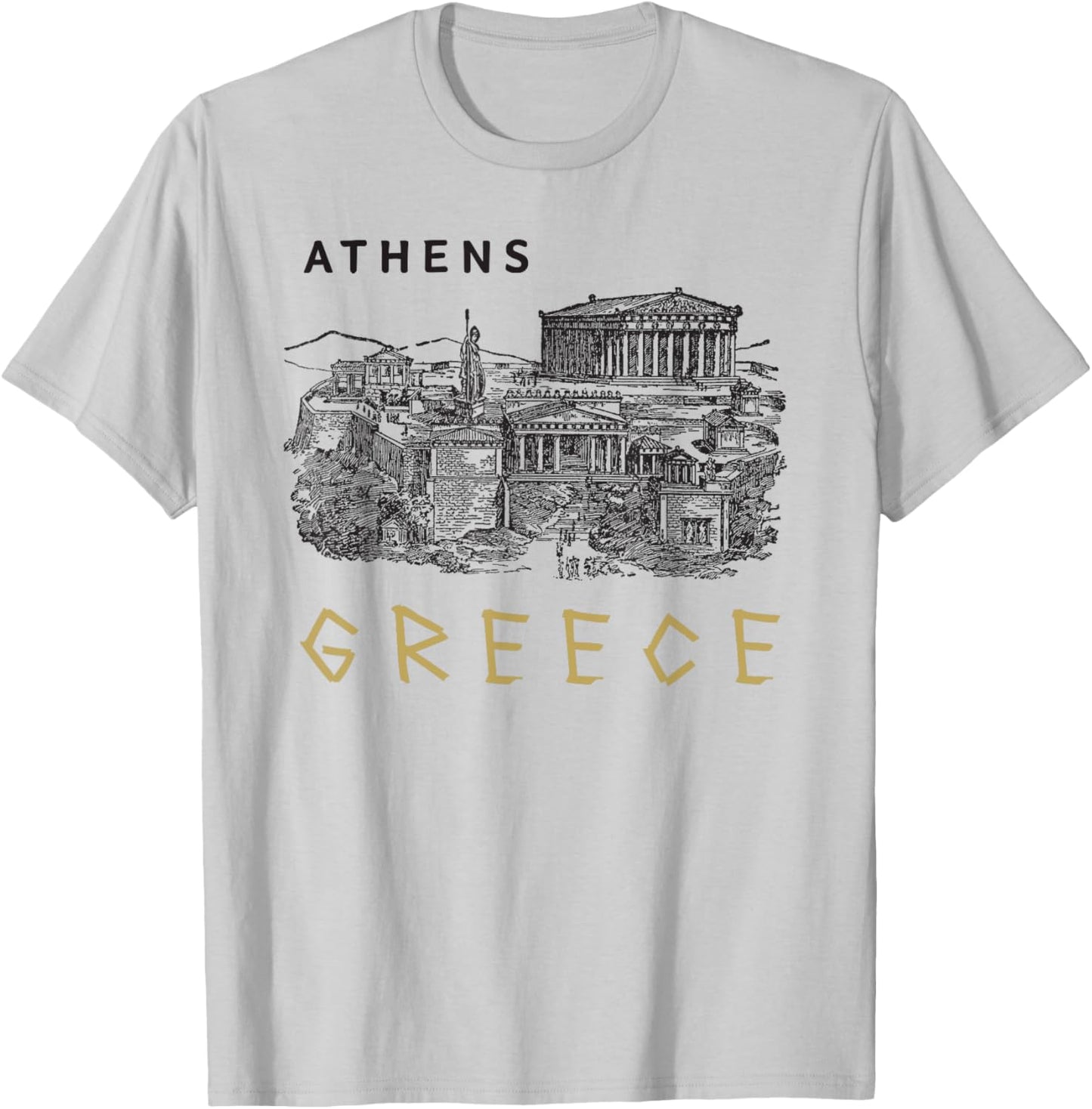 Athens Greece Greek Language enthusiasts vacation to Greece T-Shirt - T-Shirt | Ash