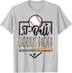 T-Ball Bonus Mom Leopard Funny Ball Game Day T-Shirt - T-Shirt | Ash