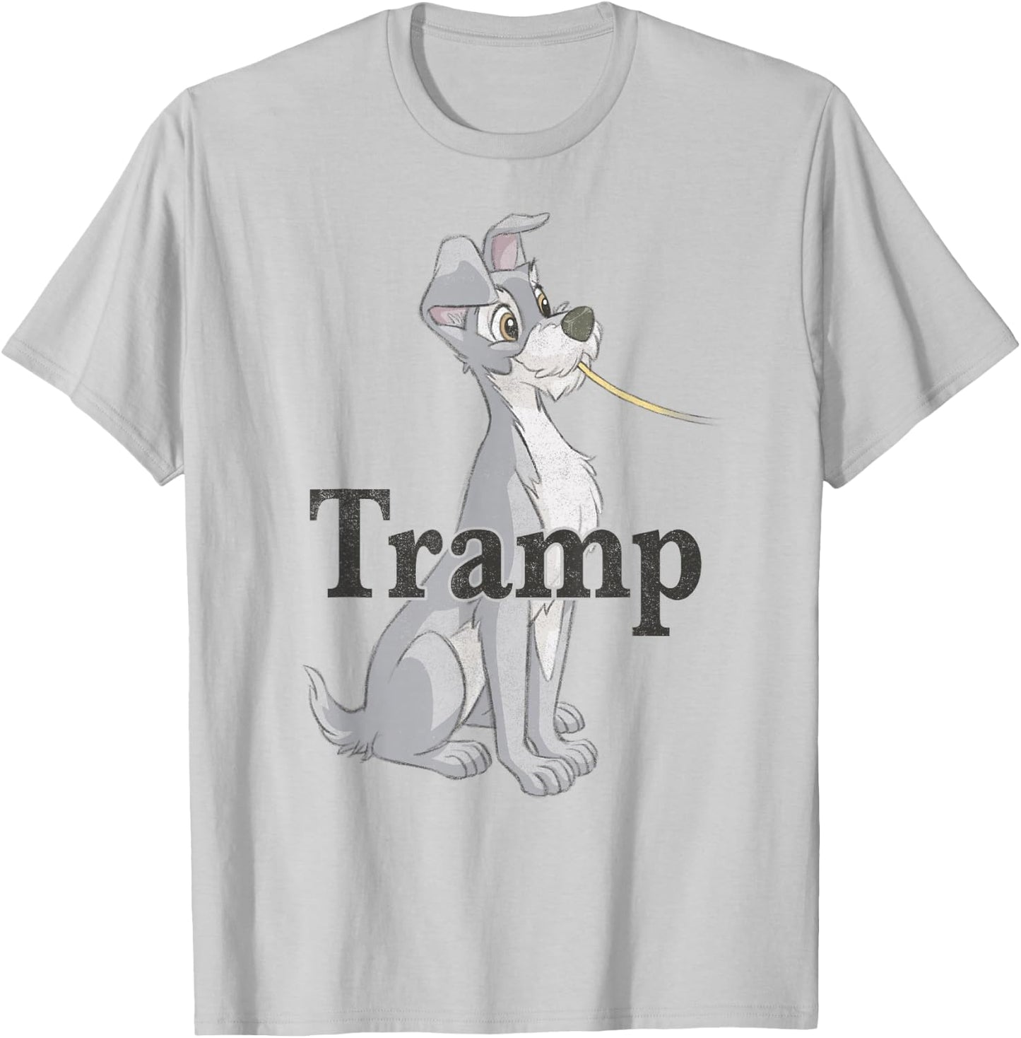 Disney Lady and The Tramp Spaghetti Tramp Couples T-Shirt - T-Shirt | Ash