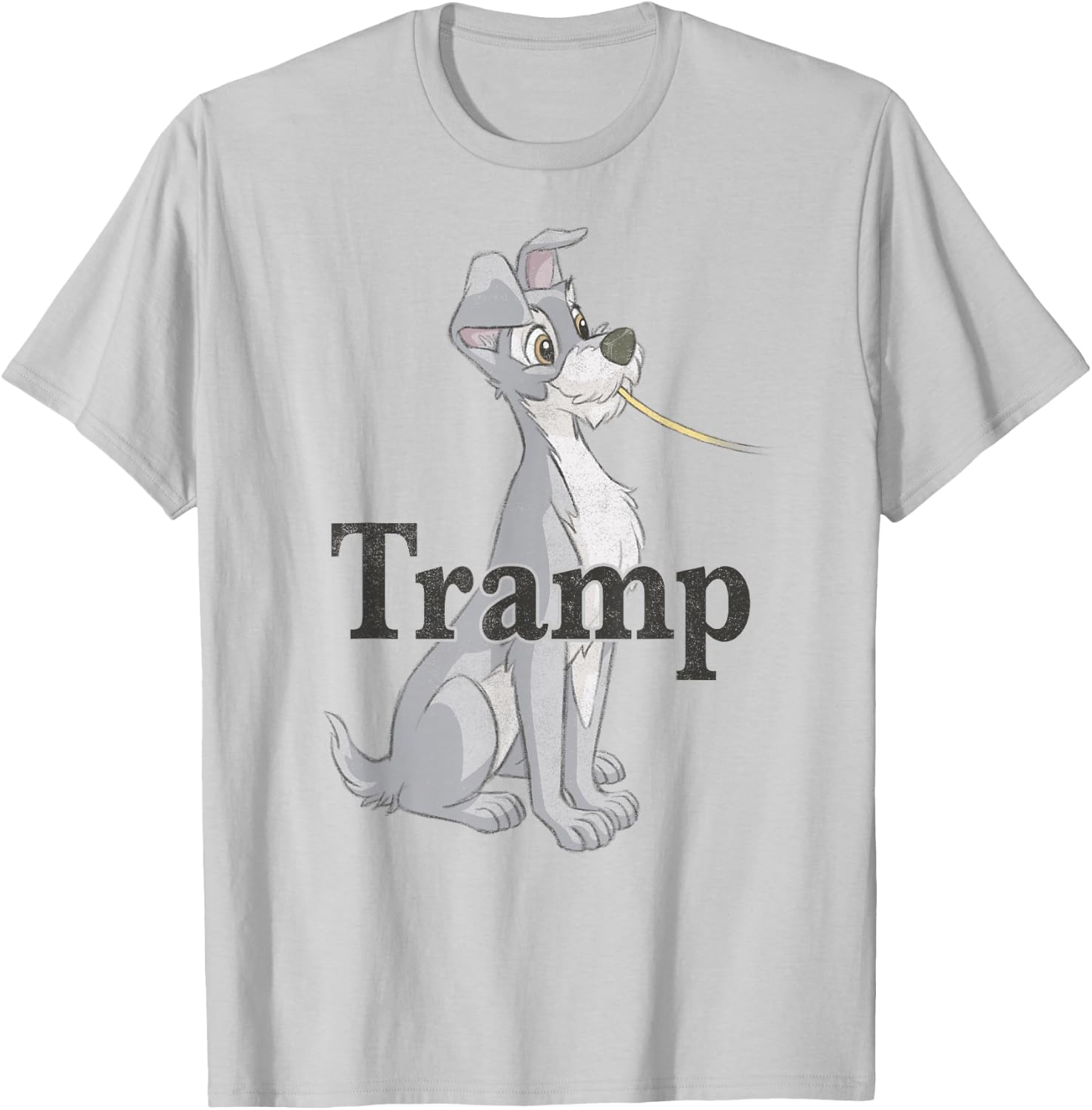 Disney Lady and The Tramp Spaghetti Tramp Couples T-Shirt - T-Shirt | Ash