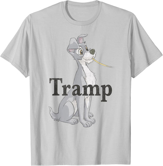 Disney Lady and The Tramp Spaghetti Tramp Couples T-Shirt - T-Shirt | Ash