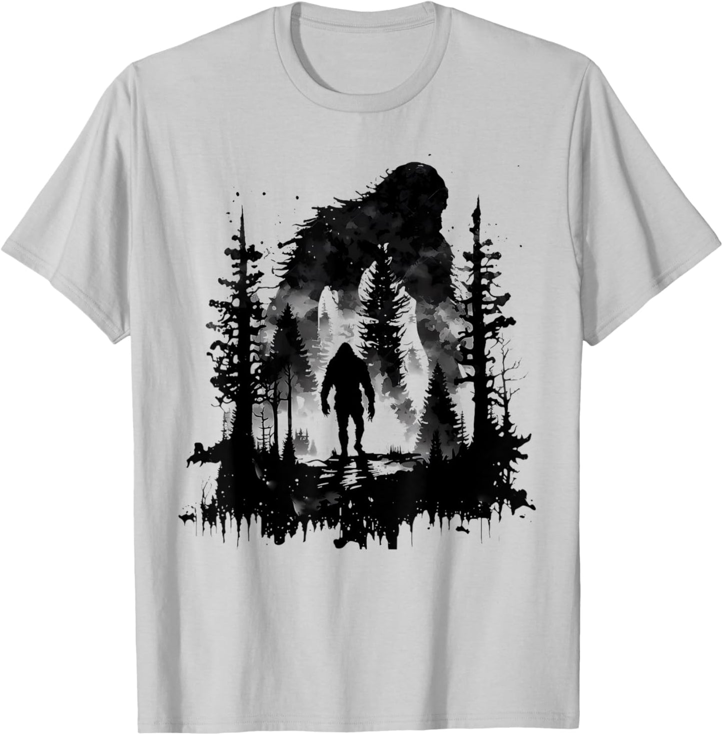 Bigfoot Sasquatch In The Forest Women Kids T-Shirt - T-Shirt | Ash