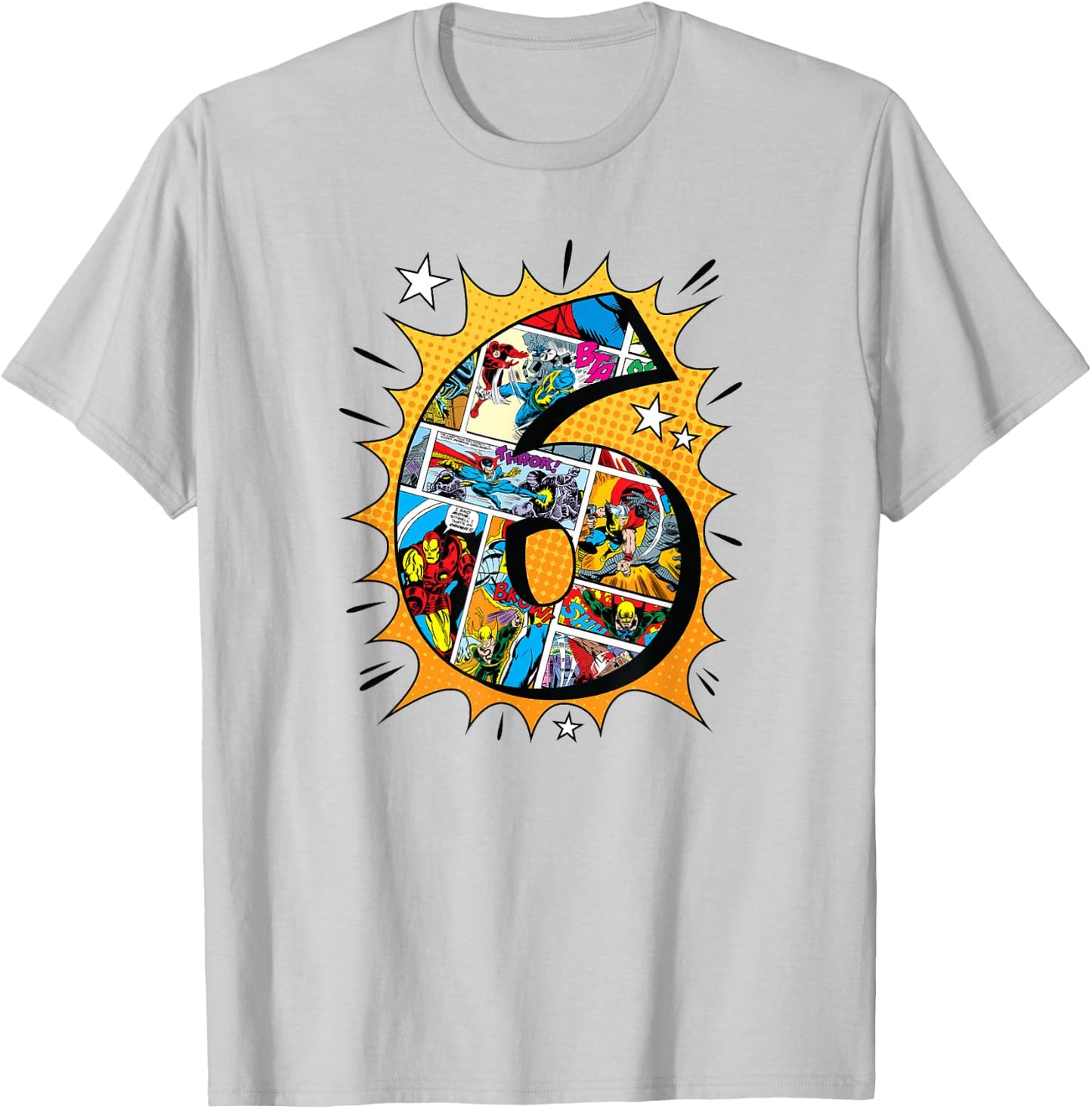 Marvel Avengers Comics 6th Birthday T-Shirt - T-Shirt | Ash