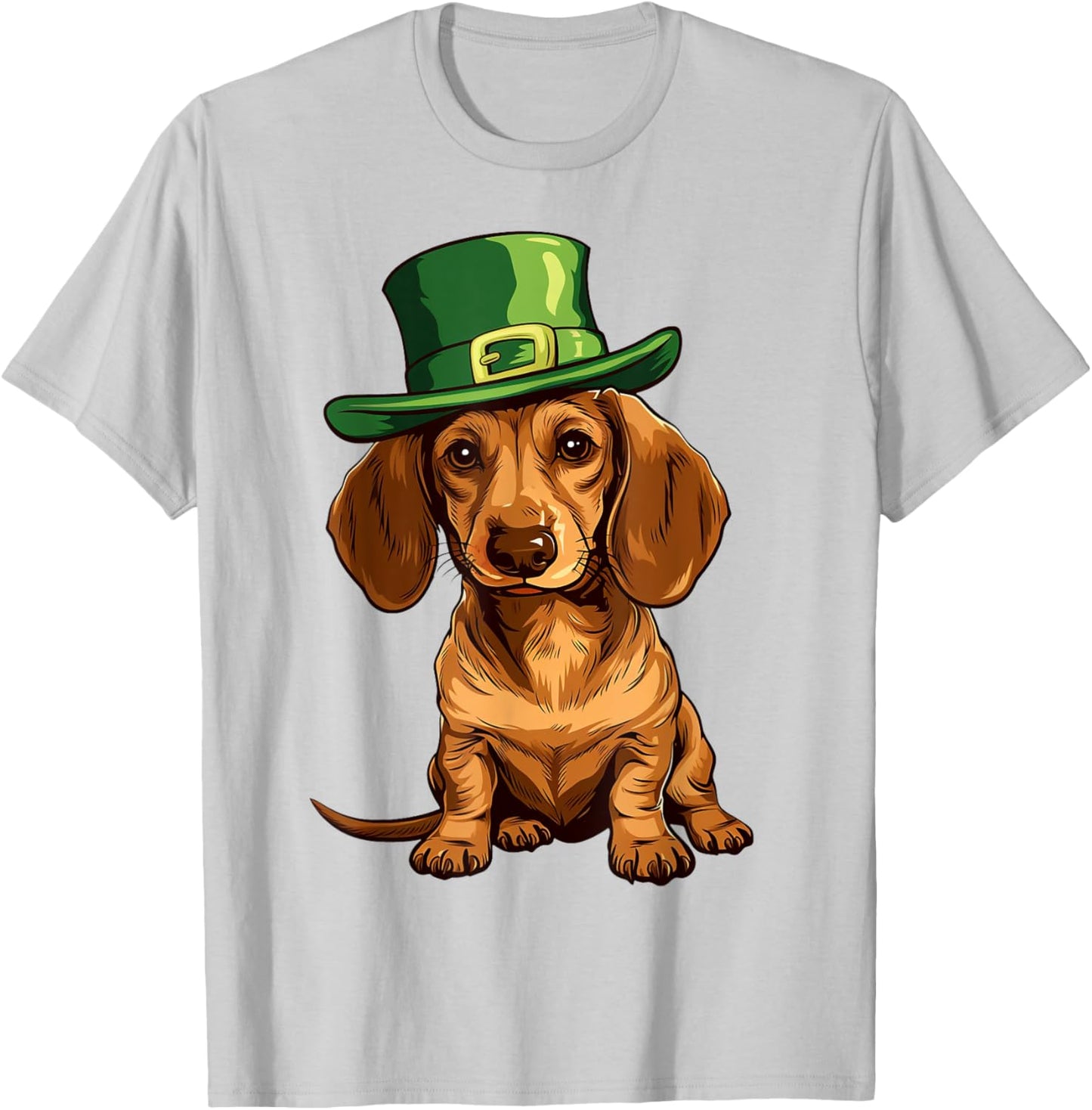 Saint Patricks Day Dachshund Dog Shamrock Hat Gifts Women T-Shirt - T-Shirt | Ash